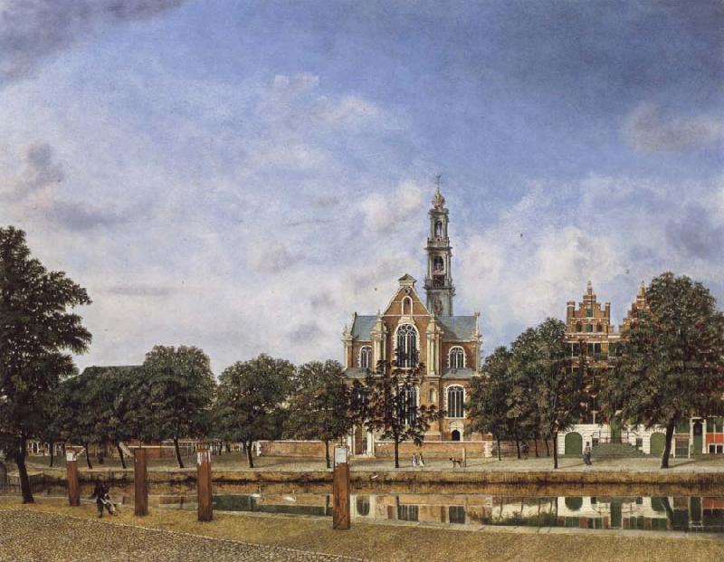 Jan van der Heyden View of the Westerkerk,Amsterdam oil painting image